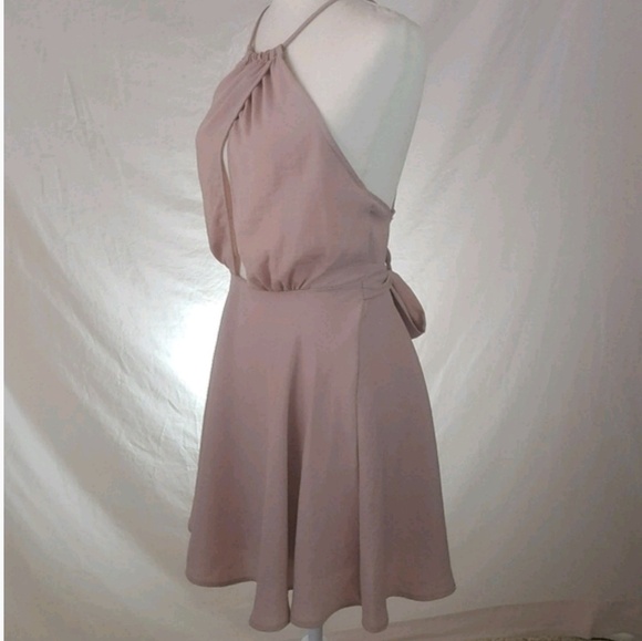 Caroline Forbes Alternative Blush Cross Front Lace‎ Up Dress Vampire Diaries - Picture 4 of 7